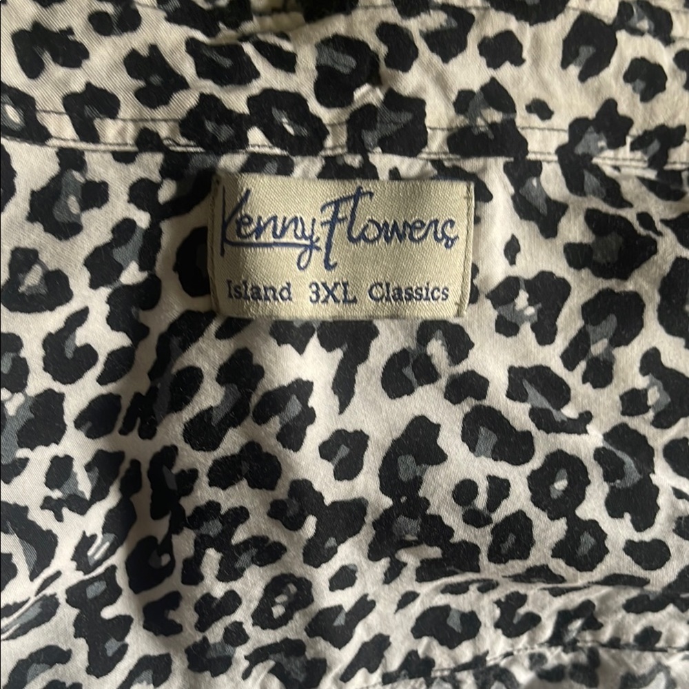 Kenny Flowers THE ISLAND CAT Animal Print 100% Rayon Organic 3X - Picture 5 of 7